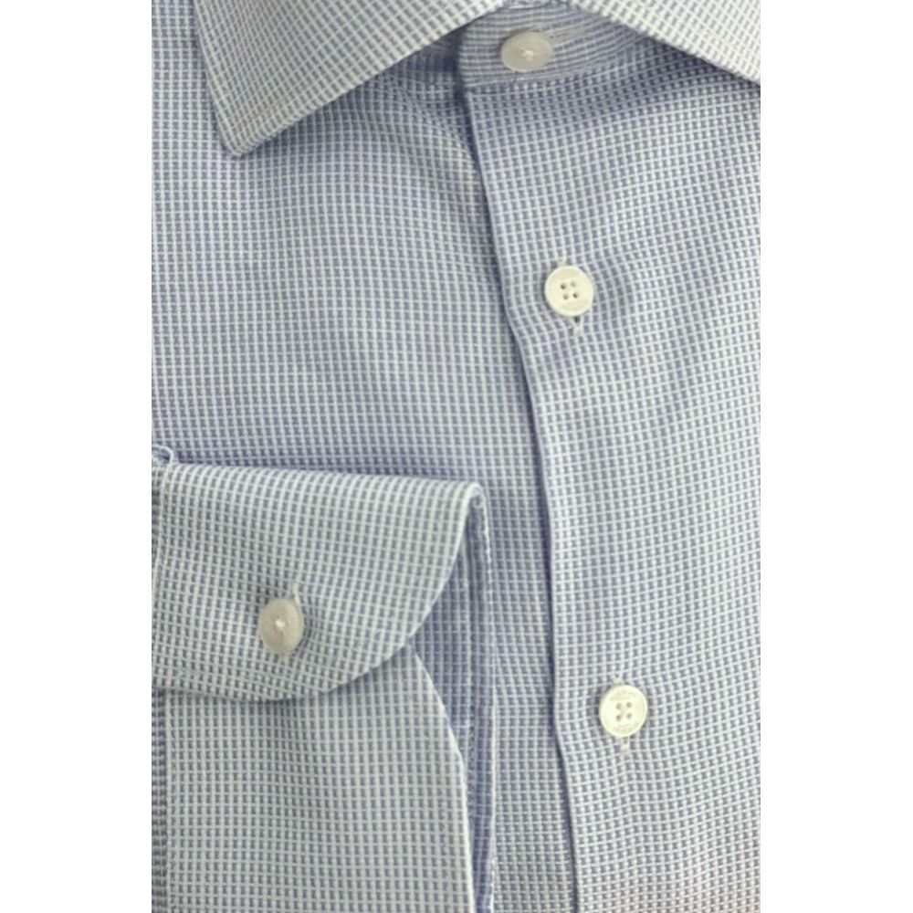 Baldinini Trend Light Blue Cotton Men Shirt