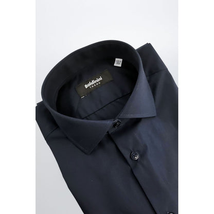 Baldinini Trend Blue Cotton Men Shirt