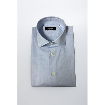 Baldinini Trend Light Blue Cotton Men Shirt