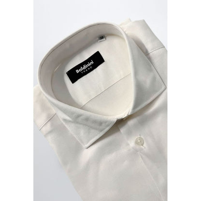 Baldinini Trend White Cotton Men Shirt