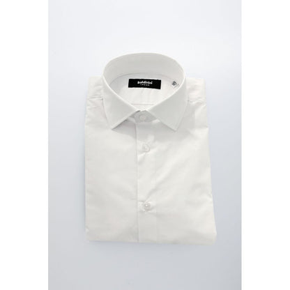 Baldinini Trend White Cotton Men Shirt