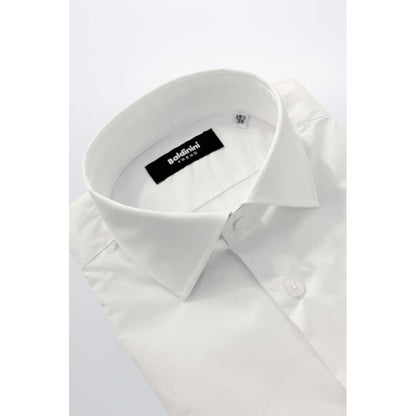 Baldinini Trend White Cotton Men Shirt