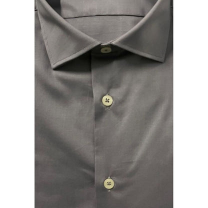 Baldinini Trend Gray Cotton Men Shirt