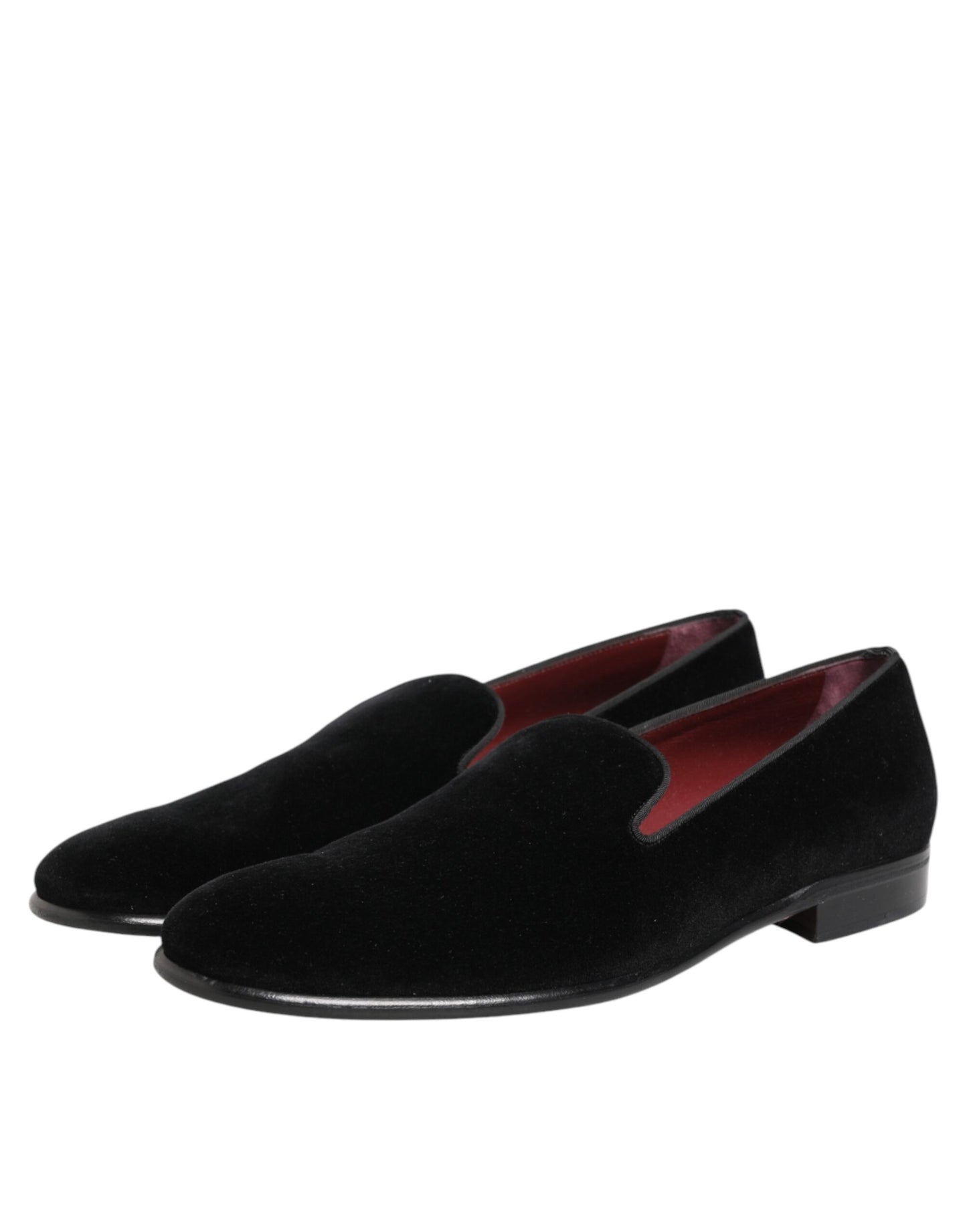 Dolce & Gabbana Black Leather Suede Slip On Loafer Dress Shoes