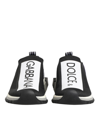 Dolce &amp; Gabbana Schwarze Slip-On-Sneaker Sorrento für Herren