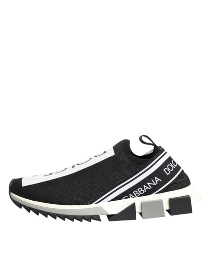 Dolce &amp; Gabbana Schwarze Slip-On-Sneaker Sorrento für Herren
