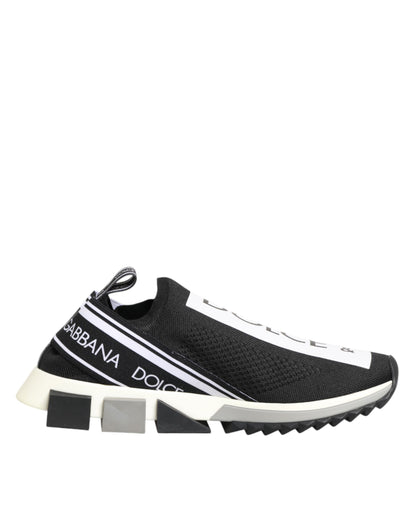 Dolce &amp; Gabbana Schwarze Slip-On-Sneaker Sorrento für Herren