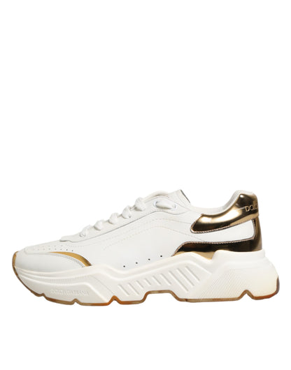 Dolce & Gabbana White Gold Daymaster Low Top Sneakers  Shoes