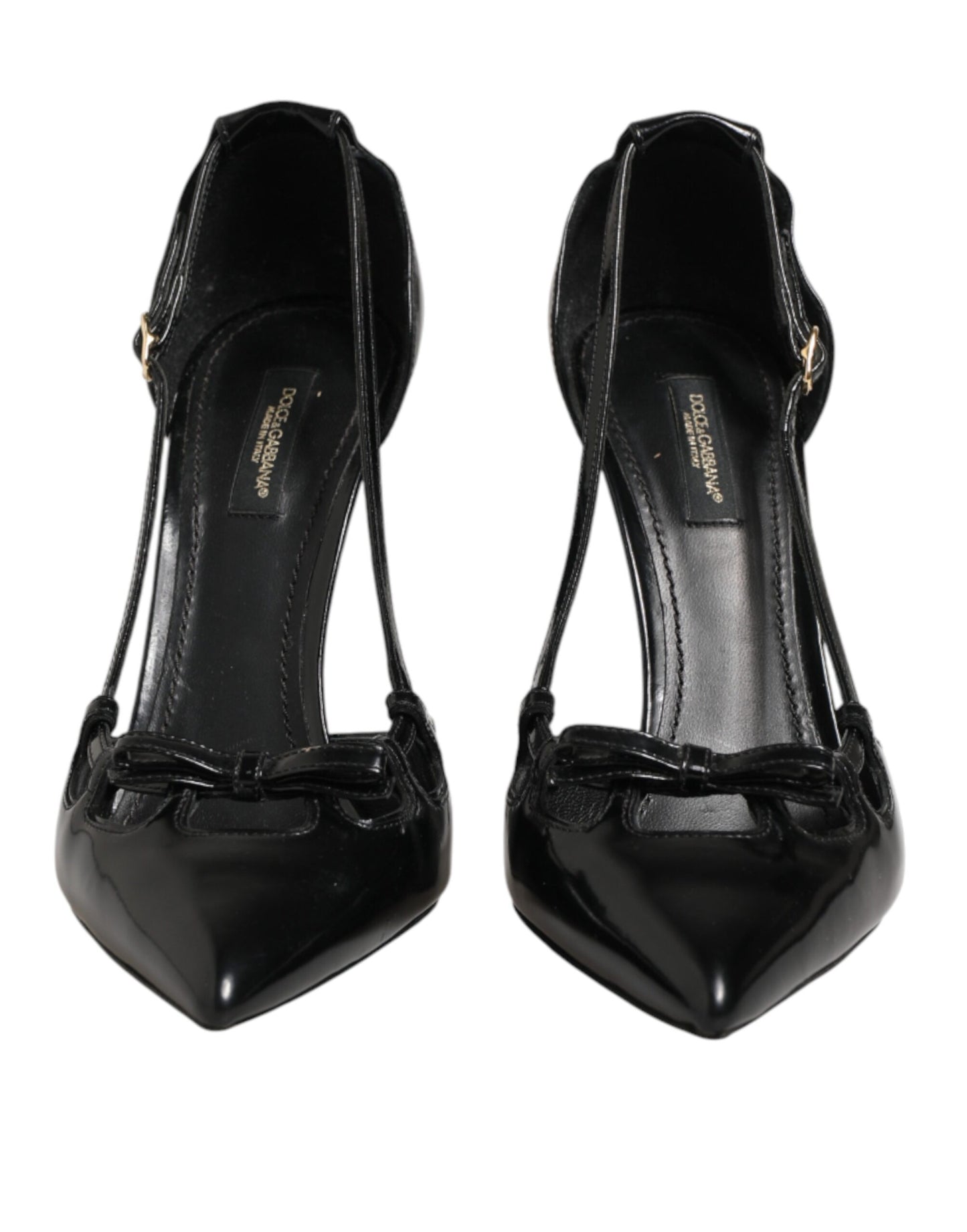 Dolce & Gabbana Black Patent Leather High Heels Pumps Shoes