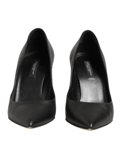 Dolce & Gabbana Black Patent Leather High Heels Pumps Shoes