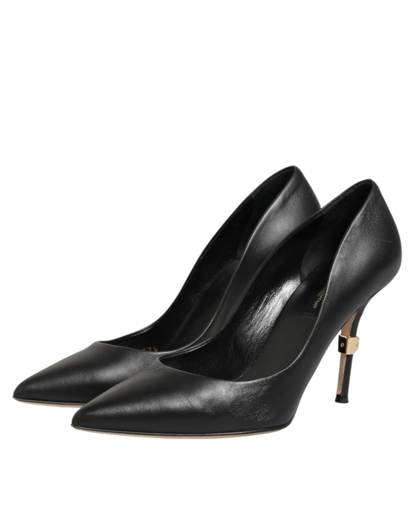 Dolce & Gabbana Black Patent Leather High Heels Pumps Shoes