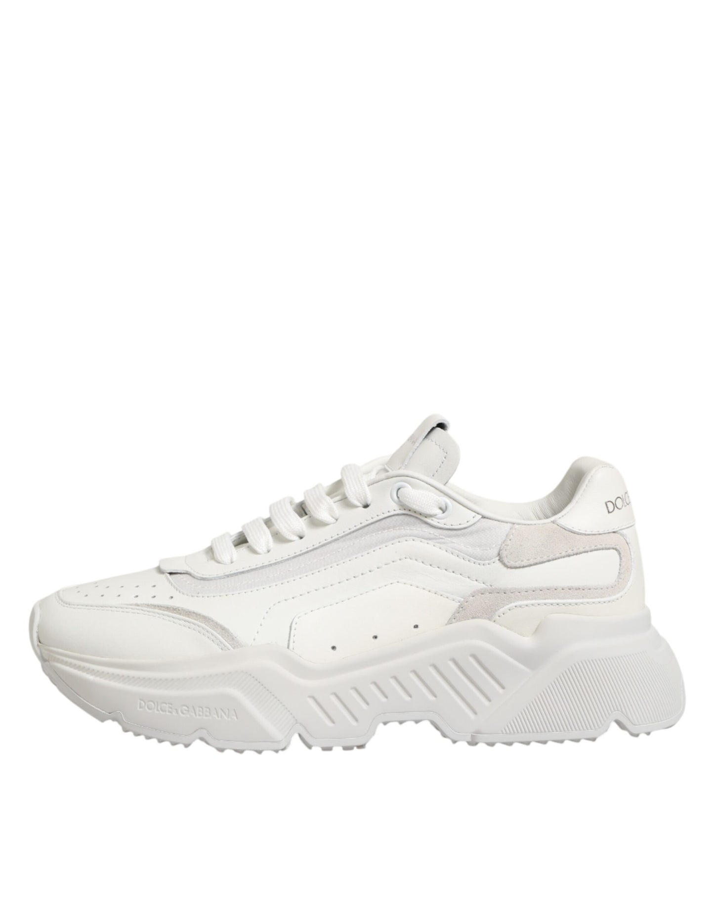 Dolce & Gabbana White Leather Daymaster Low Top Sneakers Shoes