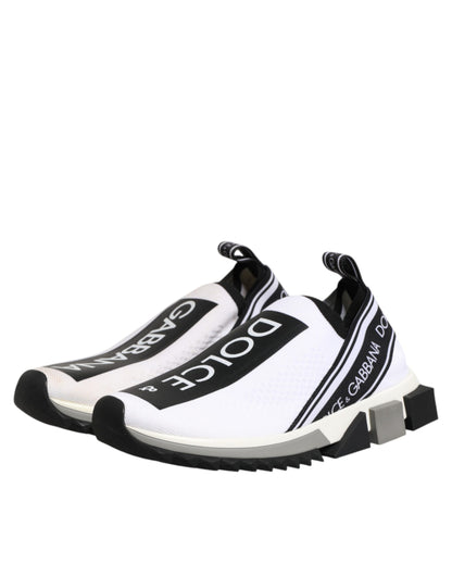 Dolce & Gabbana White Logo Low Top Sorrento Sneakers Shoes