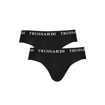 Trussardi Black Cotton Underwear