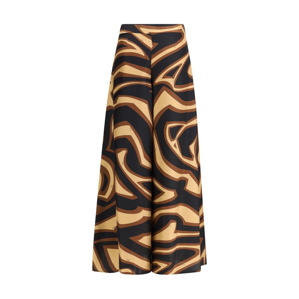 Emilio Pucci Multicolor Silk Casual Pants