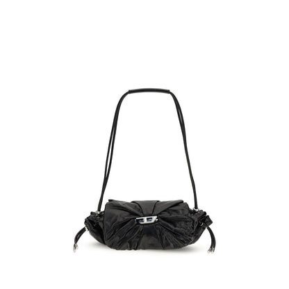 Diesel Black Calf Leather Bos Taurus Shoulder Bag