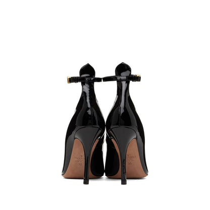 Valentino Garavani Black Leather High Heel Pumps