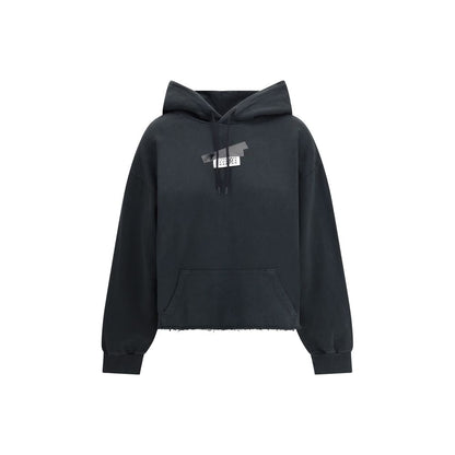 MM6 Black Cotton Sweatshirt