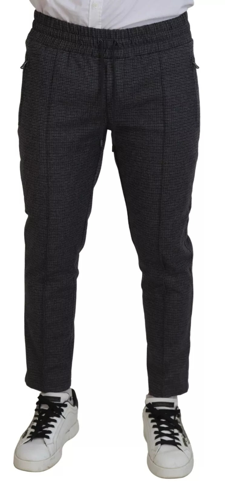 Dolce & Gabbana Gray Striped Wool Skinny Trouser Pants