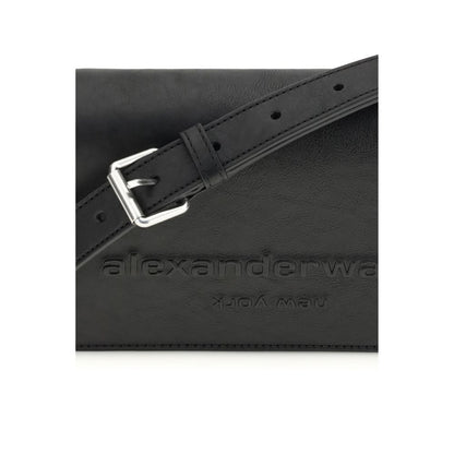 Alexander Wang Black Calf Leather Bos Taurus Shoulder Bag