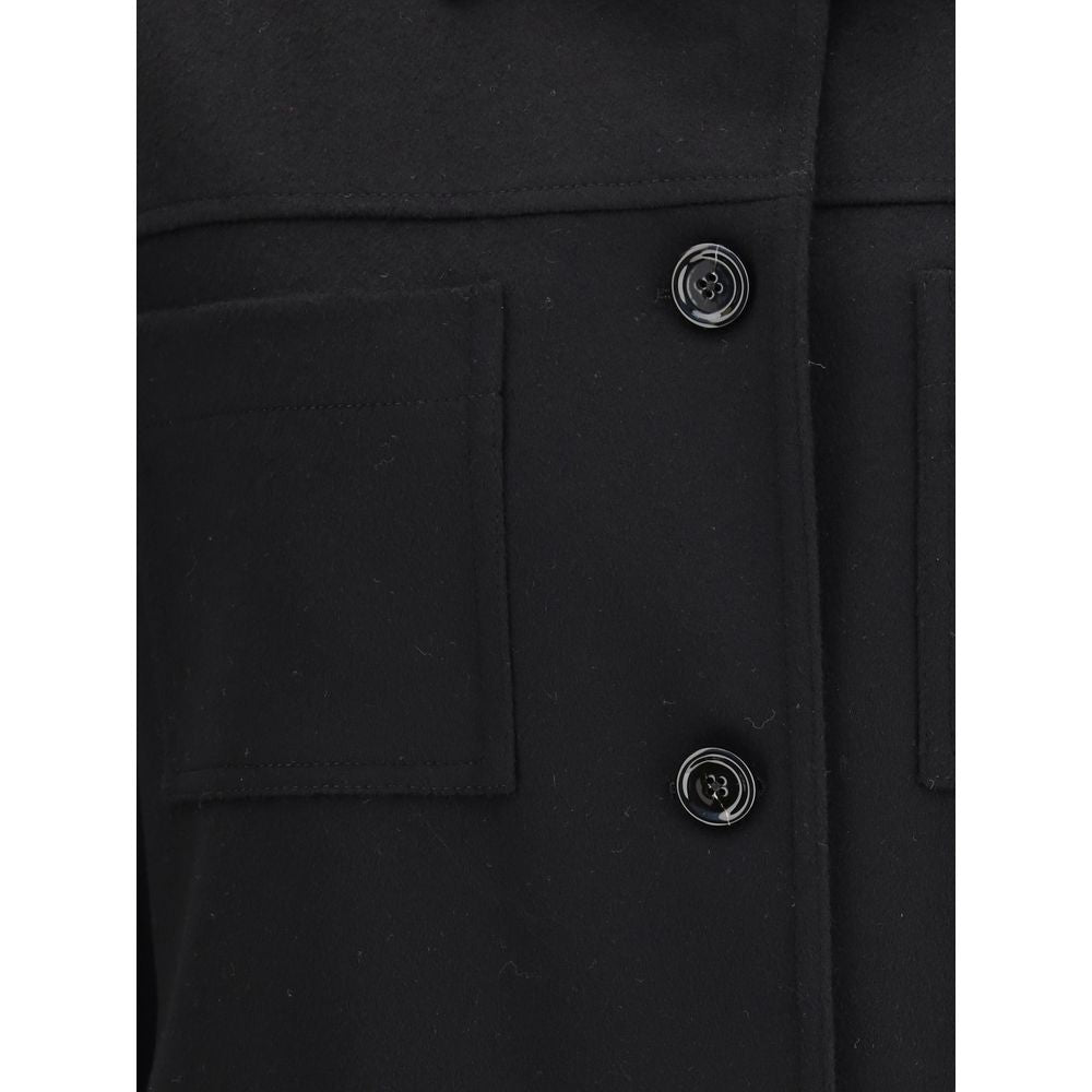 Lardini Black Fleece Wool Clothing