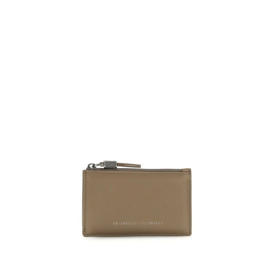 Brunello Cucinelli Beige Calf Leather Bos Taurus Wallet