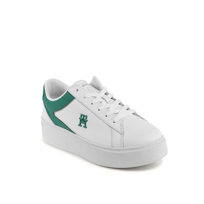 Tommy Hilfiger White Leather Low Top Sneakers