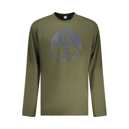 North Sails Green Cotton Men T-Shirt