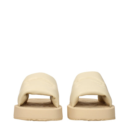 Burberry Beige Leather Slippers