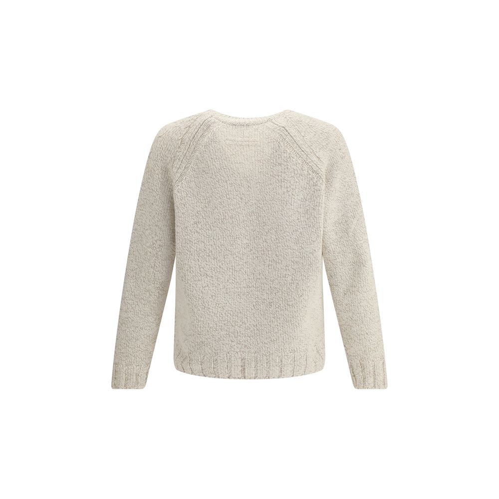 ZEGNA Cream Cashmere Cashmere Sweater