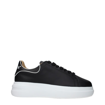 Philipp Plein Black Leather Chunky Sneakers