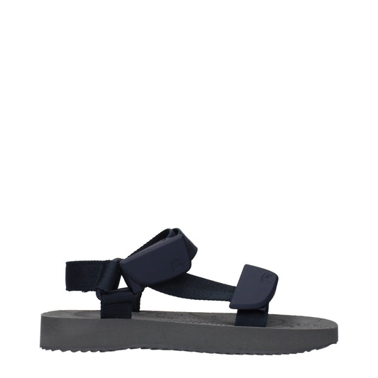 Burberry Blue Fabric Flat Sandals