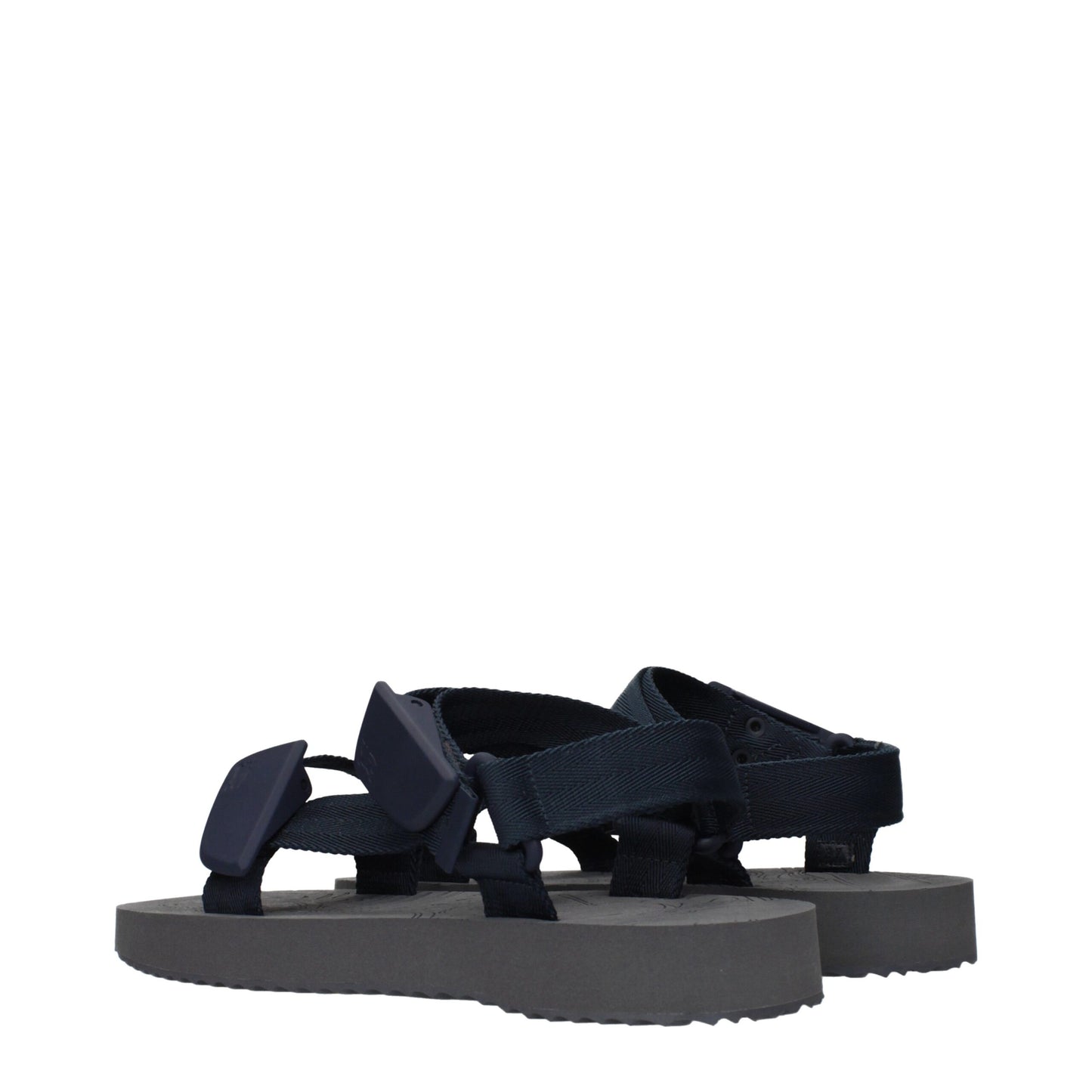 Burberry Blue Fabric Flat Sandals