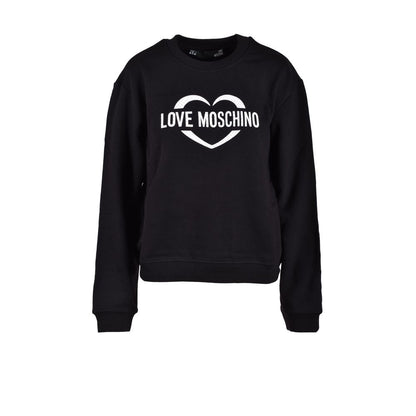 Love Moschino Schwarzes Baumwoll-Sweatshirt