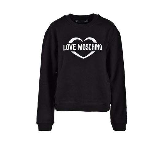 Love Moschino Schwarzes Baumwoll-Sweatshirt