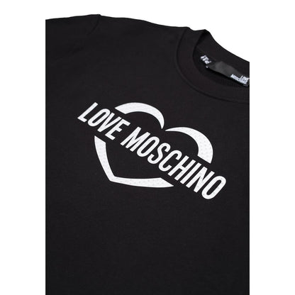 Love Moschino Schwarzes Baumwoll-Sweatshirt