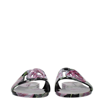 Dolce & Gabbana Black Cotton Slippers