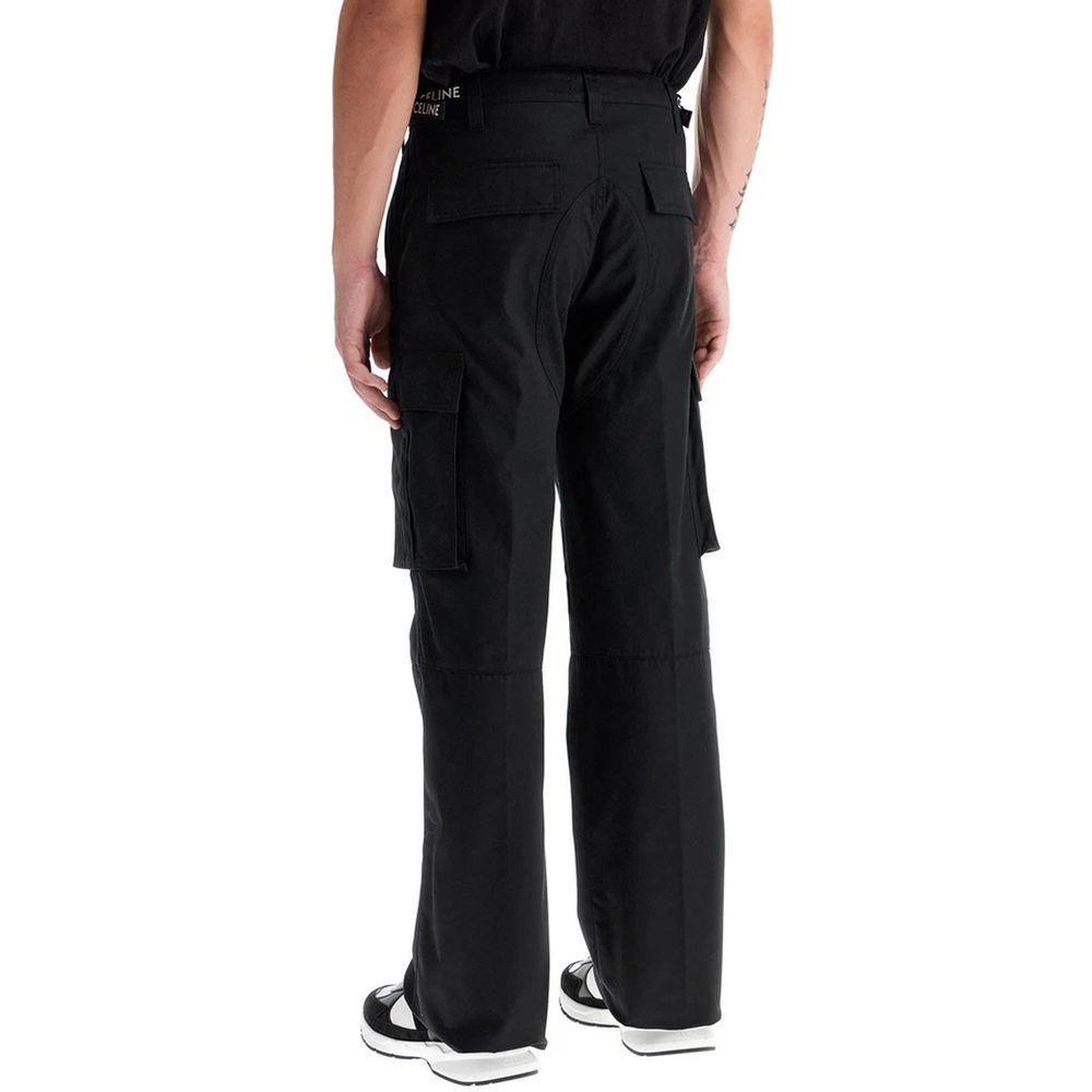 Celine Black Cotton Cargo Pants