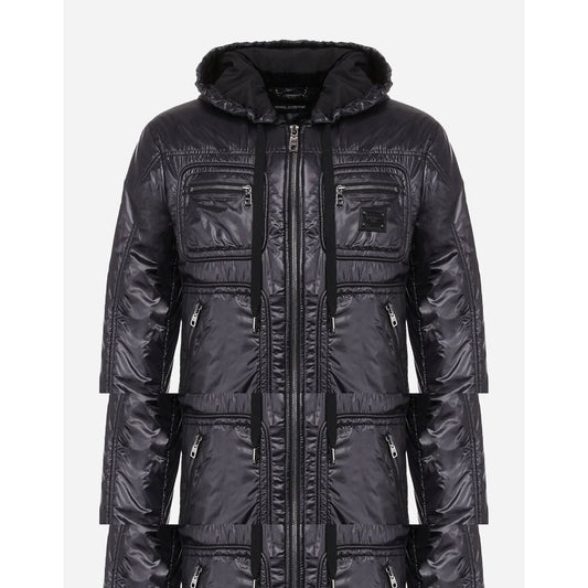 Dolce & Gabbana Blue Nylon Jackets & Coat