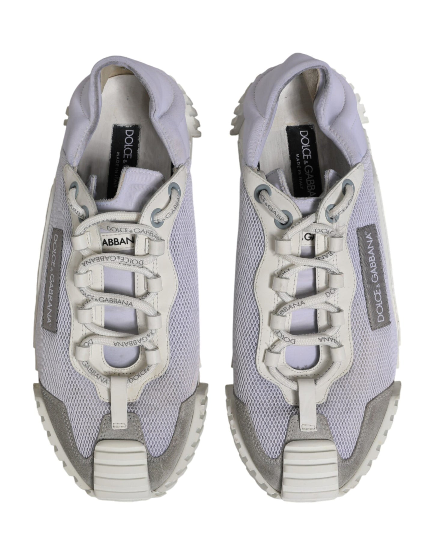 Dolce & Gabbana White Lace Up Low Top NS1 Sneakers Men Shoes