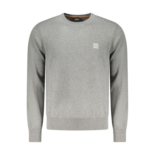 Hugo Boss Gray Cotton Sweater