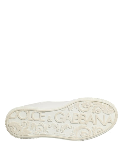 Dolce & Gabbana White MIAMI Calf Low Top Men Sneakers  Shoes