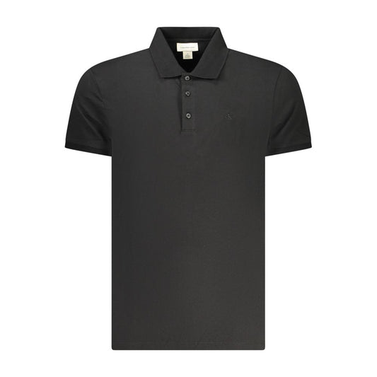 Calvin Klein Black Cotton Polo Shirt