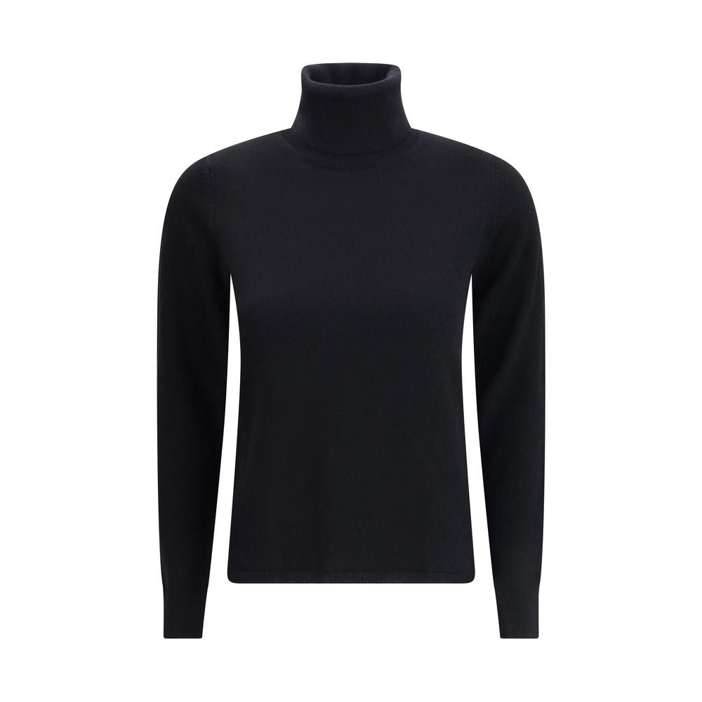 Max Mara Rollkragenpullover aus schwarzer Wolle