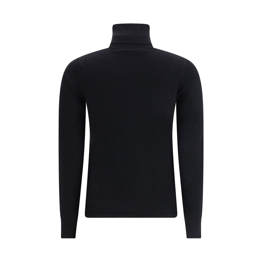Max Mara Rollkragenpullover aus schwarzer Wolle