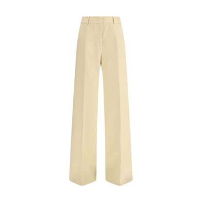 Ermanno Scervino Yellow Fleece Wool Dress Pants