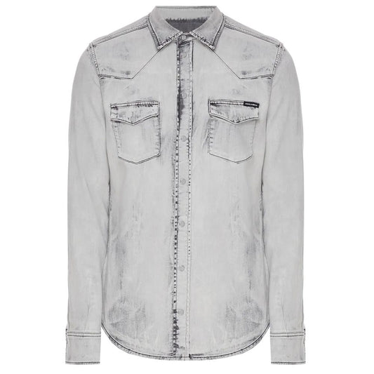 Dolce & Gabbana Gray Cotton Shirt