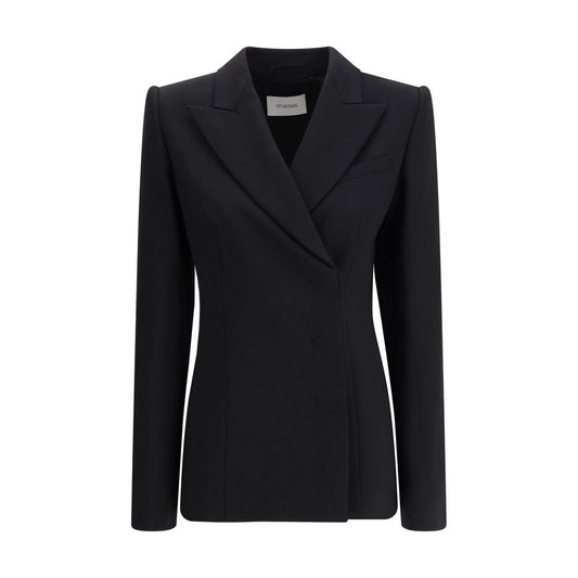 Max Mara schwarzer Fleece-Wollmantel