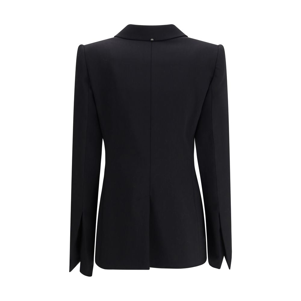 Max Mara schwarzer Fleece-Wollmantel