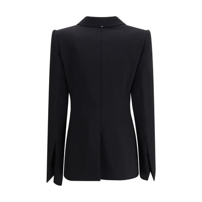 Max Mara schwarzer Fleece-Wollmantel